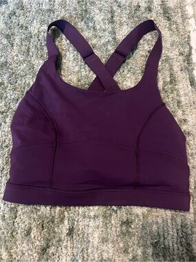 Lululemon Women’s Deep Purple Cross-Back Sports Bra Size 4